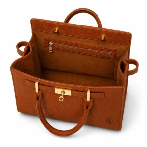 Luxury Leather Top Handle Satchel Bag