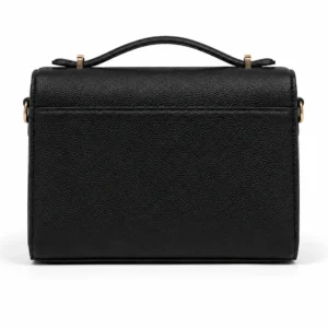 Luxury Quilted Leather Satchel Bag with Top Handle and Crossbody Strap