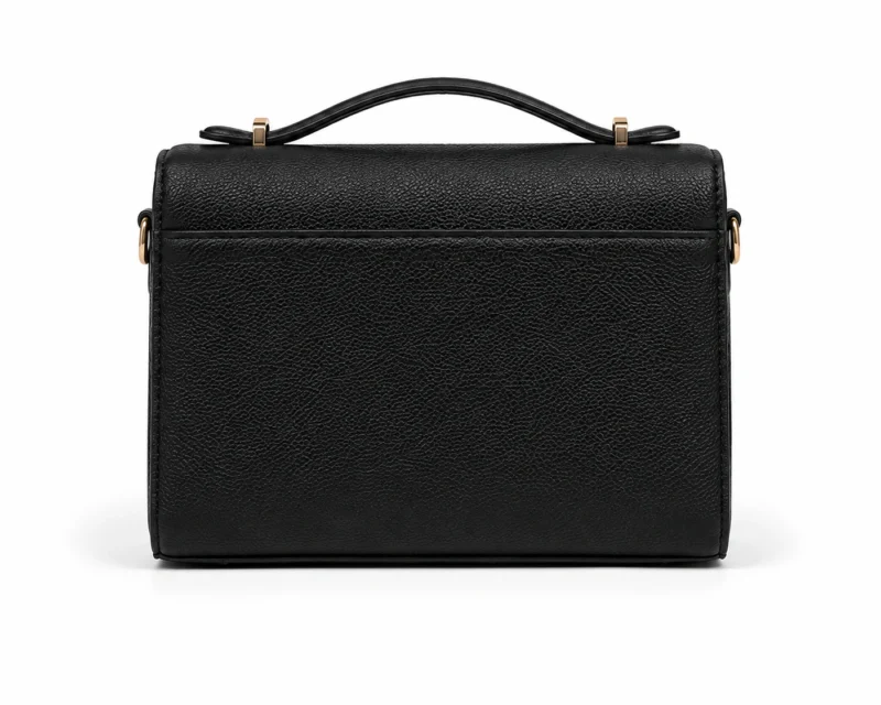 Luxury Quilted Leather Satchel Bag with Top Handle and Crossbody Strap
