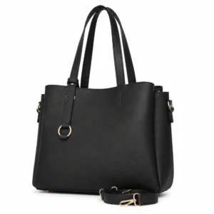 Classic Leather Shoulder Tote Bag