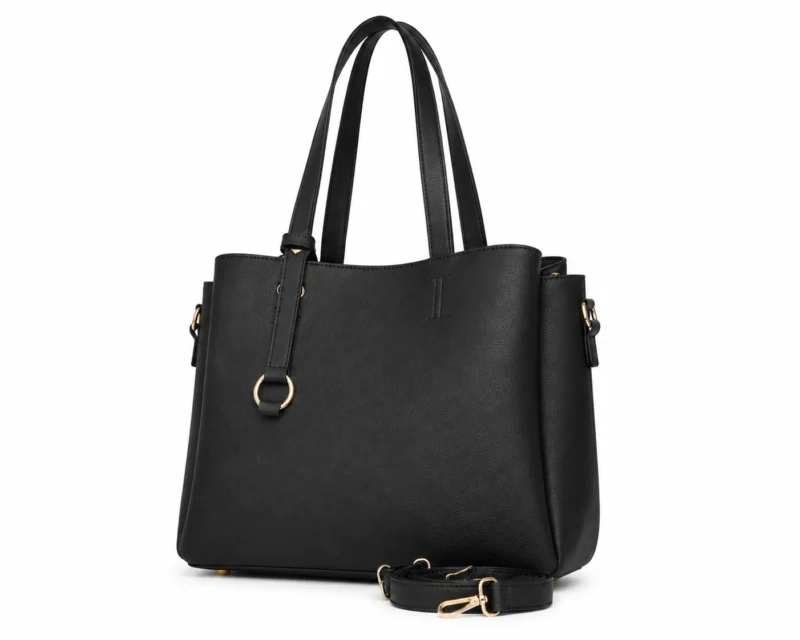 Classic Leather Shoulder Tote Bag