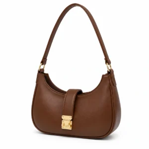 Leather Crescent Shoulder Bag