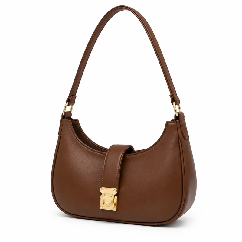 Leather Crescent Shoulder Bag