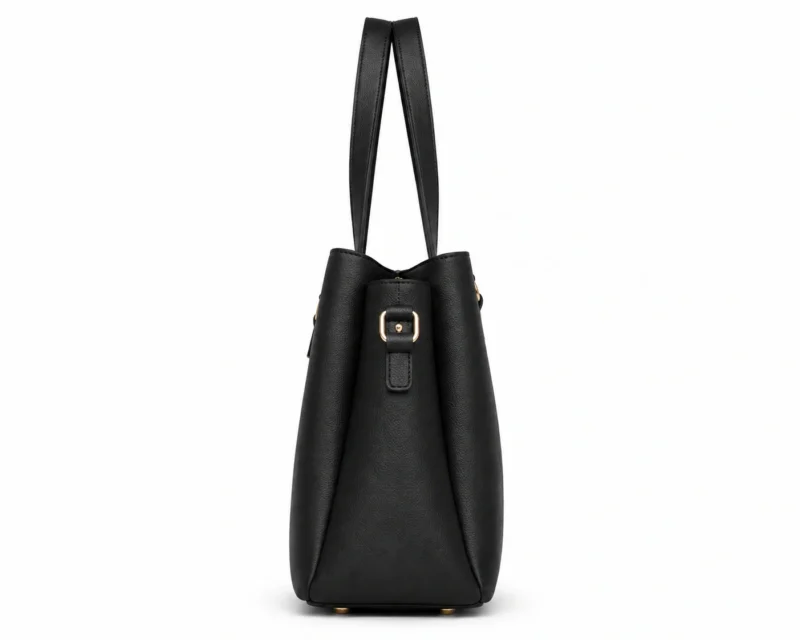 Classic Leather Shoulder Tote Bag