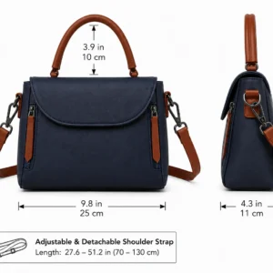 Leather Top Handle Satchel Bag