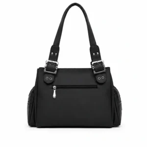 Leather Multi Pocket Utility Tote Bag