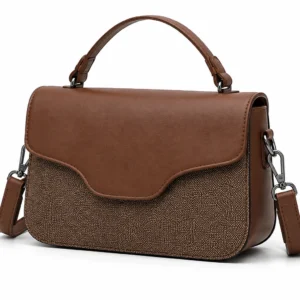 Leather Top Handle Crossbody Satchel