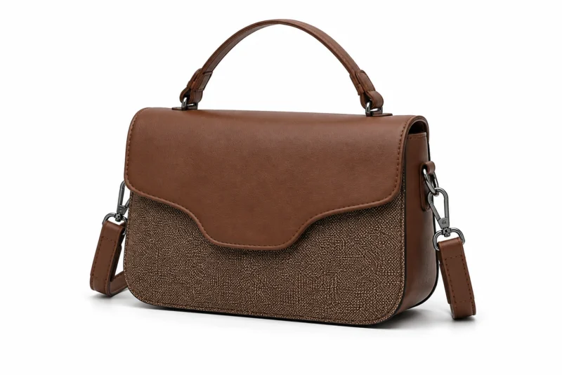 Leather Top Handle Crossbody Satchel